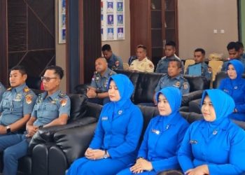 Prajurit Lanal Bintan Ikuti Sosialisasi Reformasi Birokrasi, Penyusunan Nota Kesepahaman dan P4GN Bersama BNNP Kepri Secara Vicon