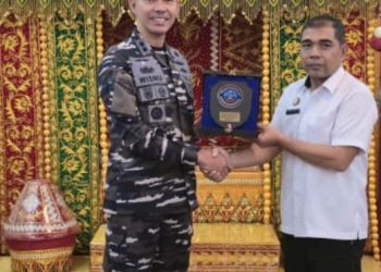 Danlanal Simeulue Laksanakan Kunker Ke Posal Abdya Serta Jalin Silaturahmi Dengan Forkopimda Aceh Barat Daya